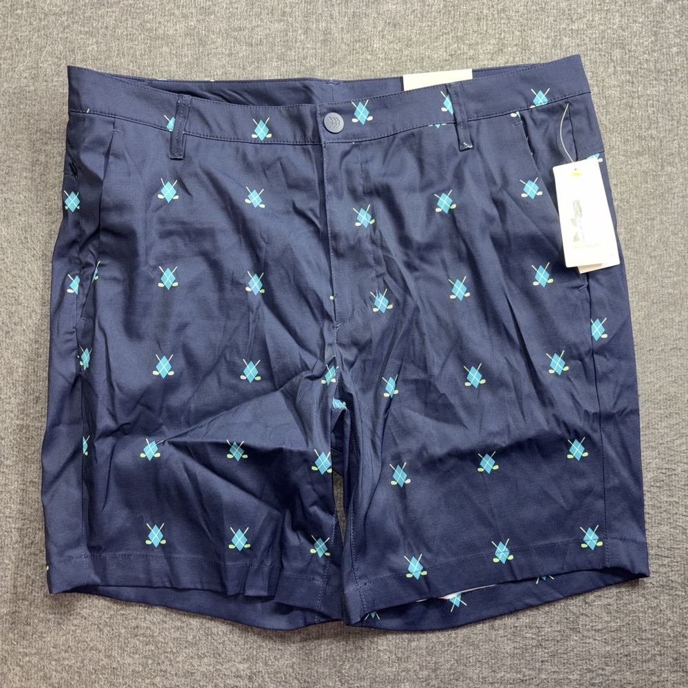 All In Motion Men's Golf Shorts Navy Blue Size 36